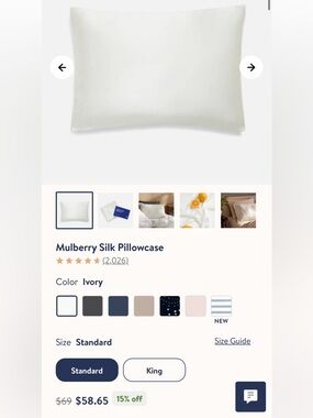 Brooklinen Mulberry Silk Pillowcase - Ivory